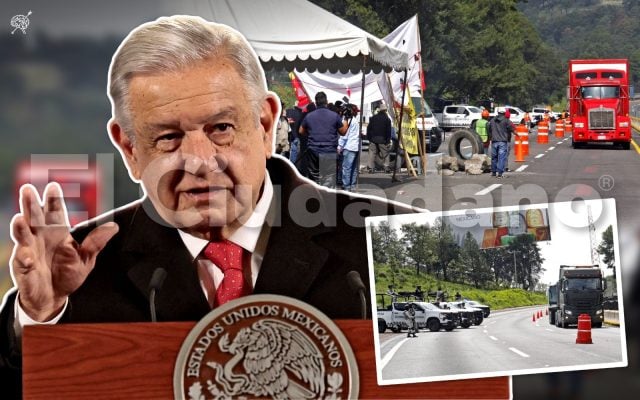 AMLO garantiza justicia para ejidatarios que aún bloquean la México-Puebla