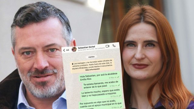 Emilia Ríos comparte pantallazos de WhatsApp que desmienten declaraciones de Sebastián Sichel tras agresión en Ñuñoa