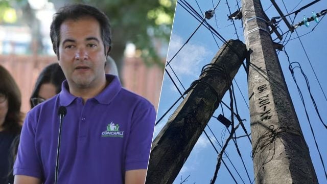 "Maestros chasquilla": Alcalde de Conchalí denuncia que Enel unió cables sin levantar los postes caídos