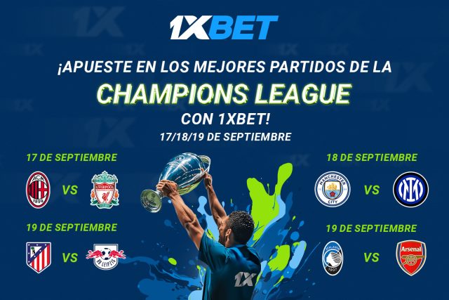 ¡Apuesta a los mejores partidos de la Champions League con 1xBet!