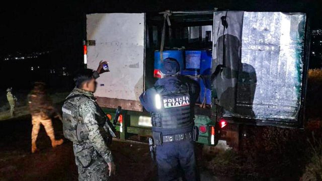 En operativo, SSP de Puebla y Semar recuperan más de 3 mil litros de ‘huachicol’ en Chignahuapan