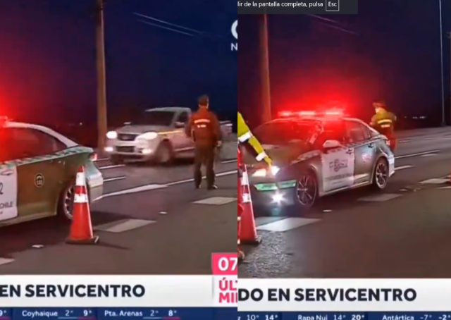 🔴Video| Durante transmisión en vivo carabinero es atropellado por sus propios compañeros