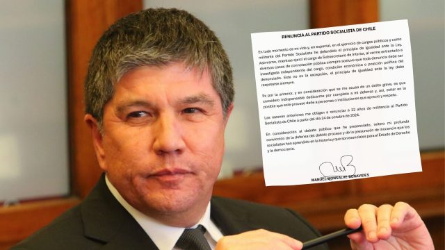 Manuel Monsalve renuncia al Partido Socialista tras denuncia por violación