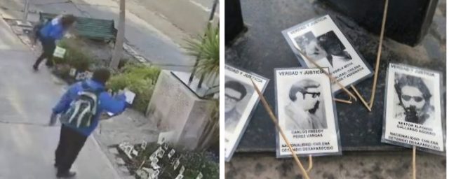 Memorial José Domingo Cañas vandalizado: «Es indignante ver cómo pisotean nuestras fotos»