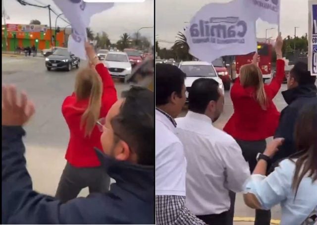 ¿Primera vez que toma una bandera?: Captan en vídeo «curioso» banderazo de Ximena Rincón