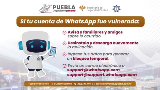 Exhorta SSP a usuarios de WhatsApp redoblar medidas ante robos de cuentas