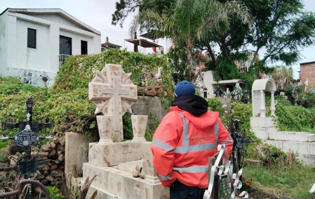 Previo a las actividades de Día de Muertos, Protección Civil supervisa panteones en San Pedro Cholula