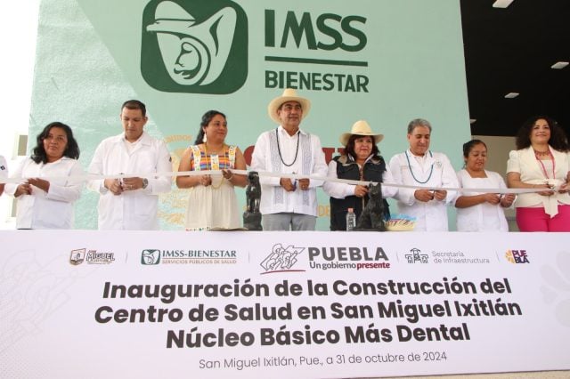 Sergio Céspedes inaugura construcción del Centro de Salud «Núcleo Básico Más Dental” en San Miguel Ixitlán