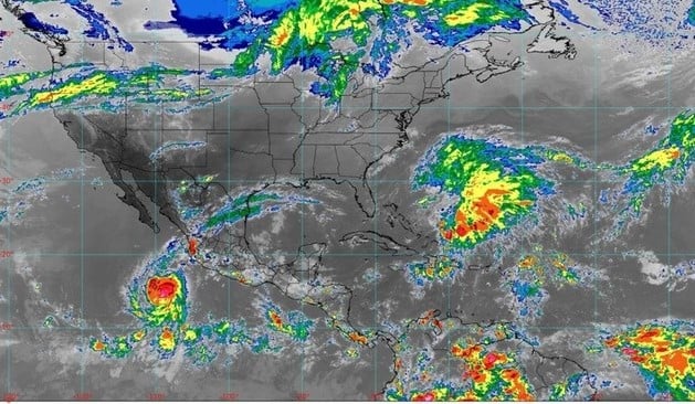 Siguen las lluvias, frío y rachas de viento debido al huracán Kristy en México