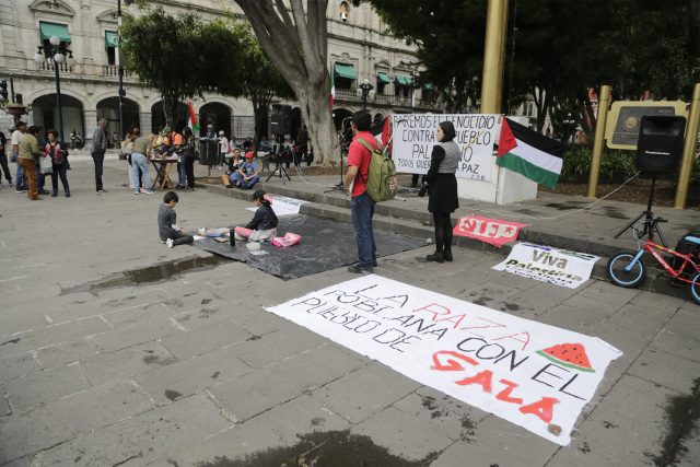 Manifestación Puebla apoyo a Palestina