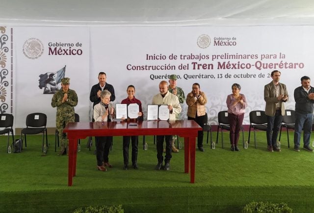 Inicia Claudia Sheinbaum los trabajos del Tren México-Querétaro; obra generará 490 mil empleos