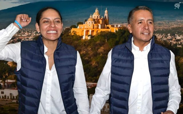 Edmundo y Lupita chalecos azules