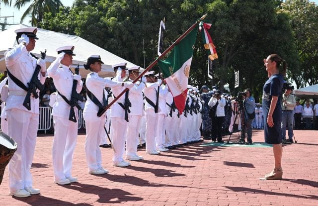 Sheinbaum celebra el 199 Aniversario de la Consolidación de la Independencia en el Mar