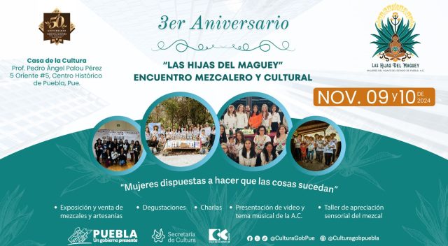 Albergará Casa de Cultura de Puebla encuentro mezcalero «Las Hijas del Maguey»