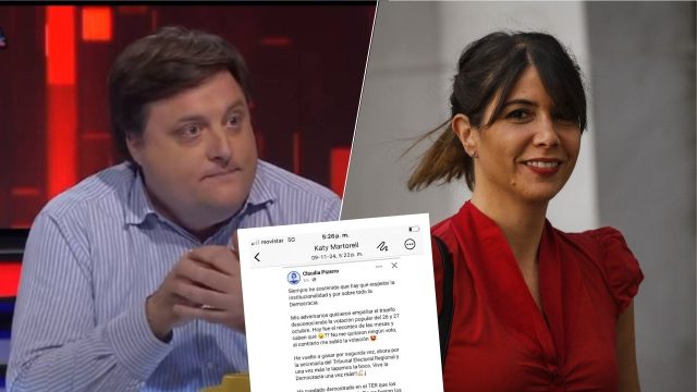 "Perkin de la derecha": Gabriel Alemparte publicó por error un pantallazo que revela que recibe recados de Katherine Martorell