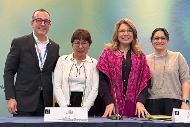 Participa Lilia Cedillo en el VII Foro OCDE-UdeG en la FIL de Guadalajara