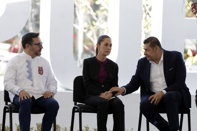 En primera visita a Puebla como presidenta, Sheinbaum inaugura Cecyt 20 y Unidad del IPN