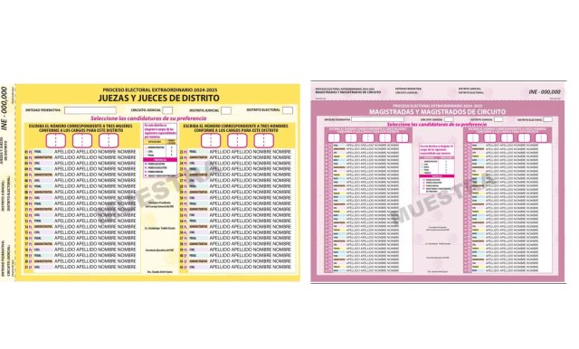 INE avala diseño e impresión de boletas para la elección judicial en México