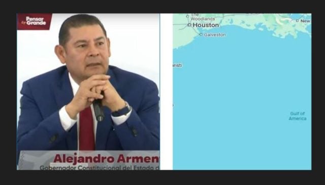 Alejandro Armenta critica a Google por cambiar el nombre del Golfo de México a «Golfo de América»