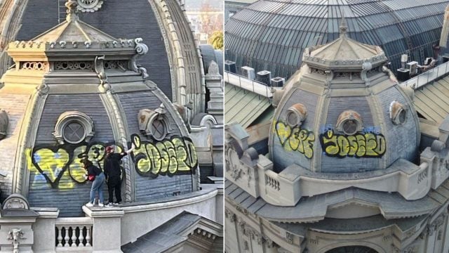 Condenan a 300 días de cárcel a jóvenes que vandalizaron la cúpula del Museo Nacional de Bellas Artes