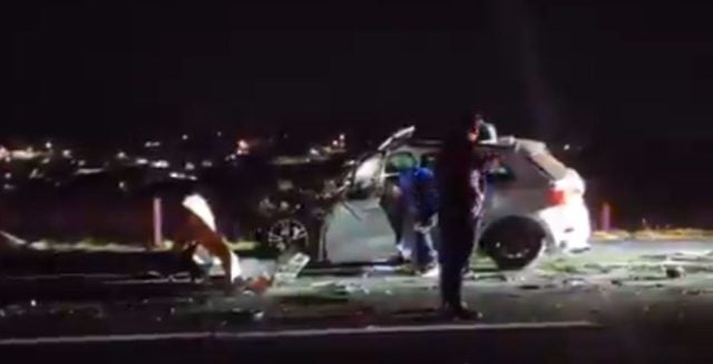 Estudiante resulta prensado contra camión de carga en autopista Puebla-Atlixco