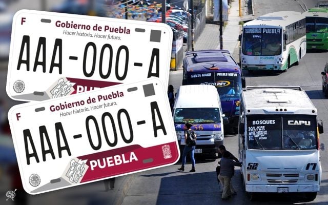 Gobierno de Puebla prepara la adquisición de 40 mil juegos de placas para el transporte público