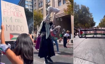 "Las mujeres palestinas son sinónimo de resistencia": Bloque por Palestina dijo presente en multitudinaria marcha del 8M