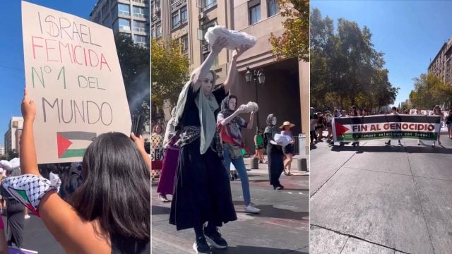 "Las mujeres palestinas son sinónimo de resistencia": Bloque por Palestina dijo presente en multitudinaria marcha del 8M